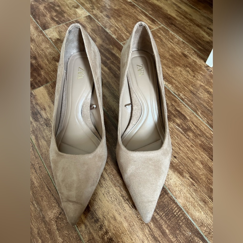 Zara suede heels